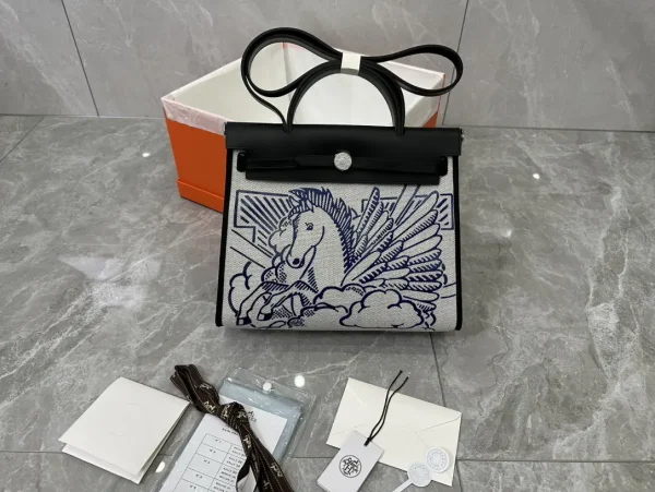 Hermès Herbag PM Pegasus Print Top Handle Bag image 1