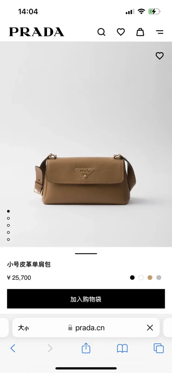 Prada Leather Shoulder Bag image 1