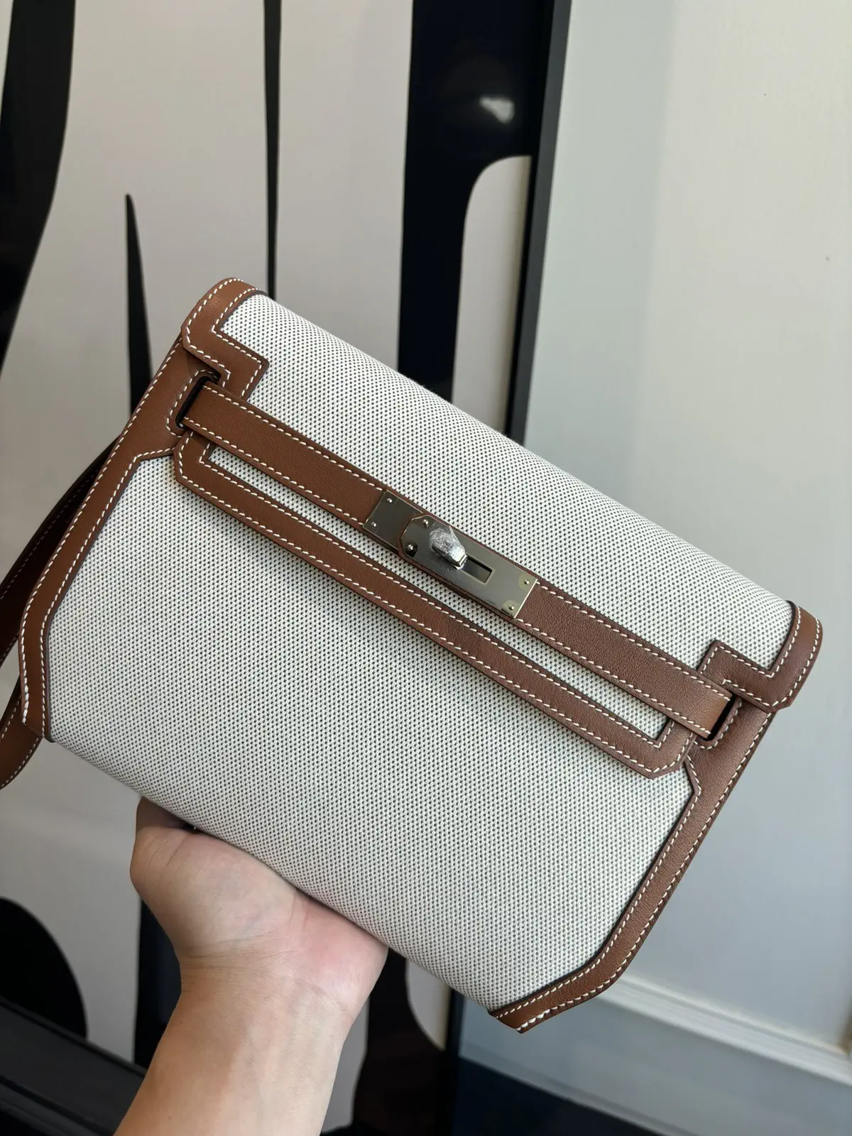 Hermès Kelly Depeches 25 Canvas with Leather Trim Bag image 1