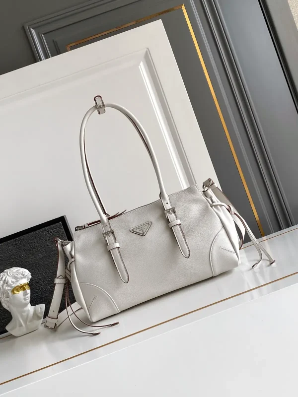 Prada White Top Handle Bag image 1