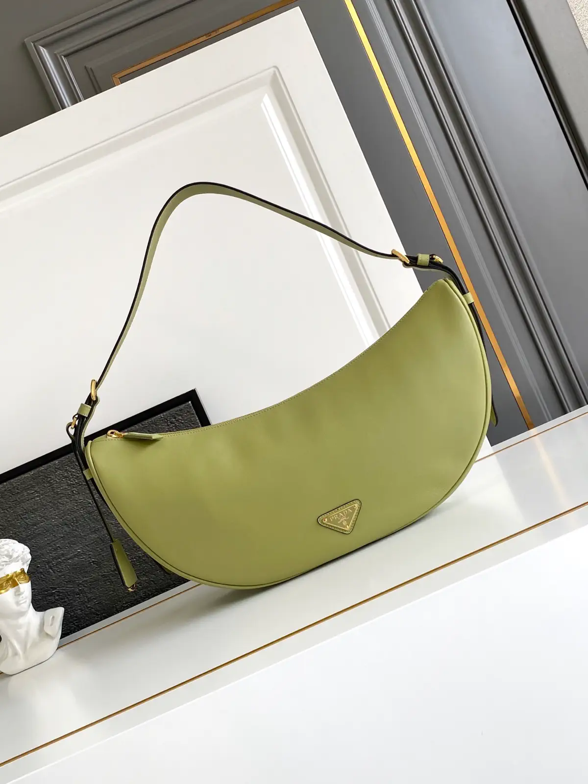 Prada Leather Crescent Shoulder Bag image 1
