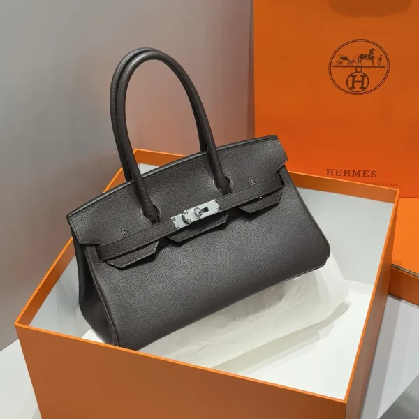 Hermès Ebene Leather Top Handle Bag image 1