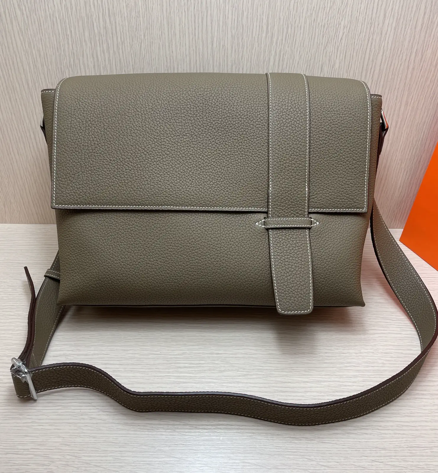 Hermès Leather Crossbody Messenger Bag image 1
