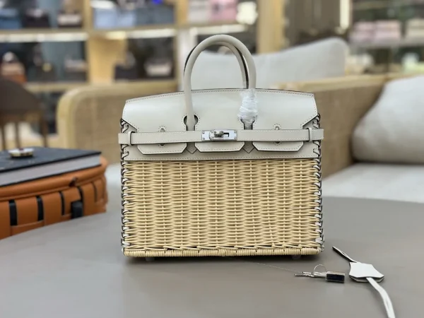 Hermès Woven Wicker Picnic Top Handle Bag image 1