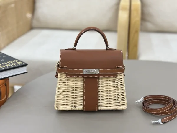 Hermès Mini Picnic Wicker Top Handle Bag image 1