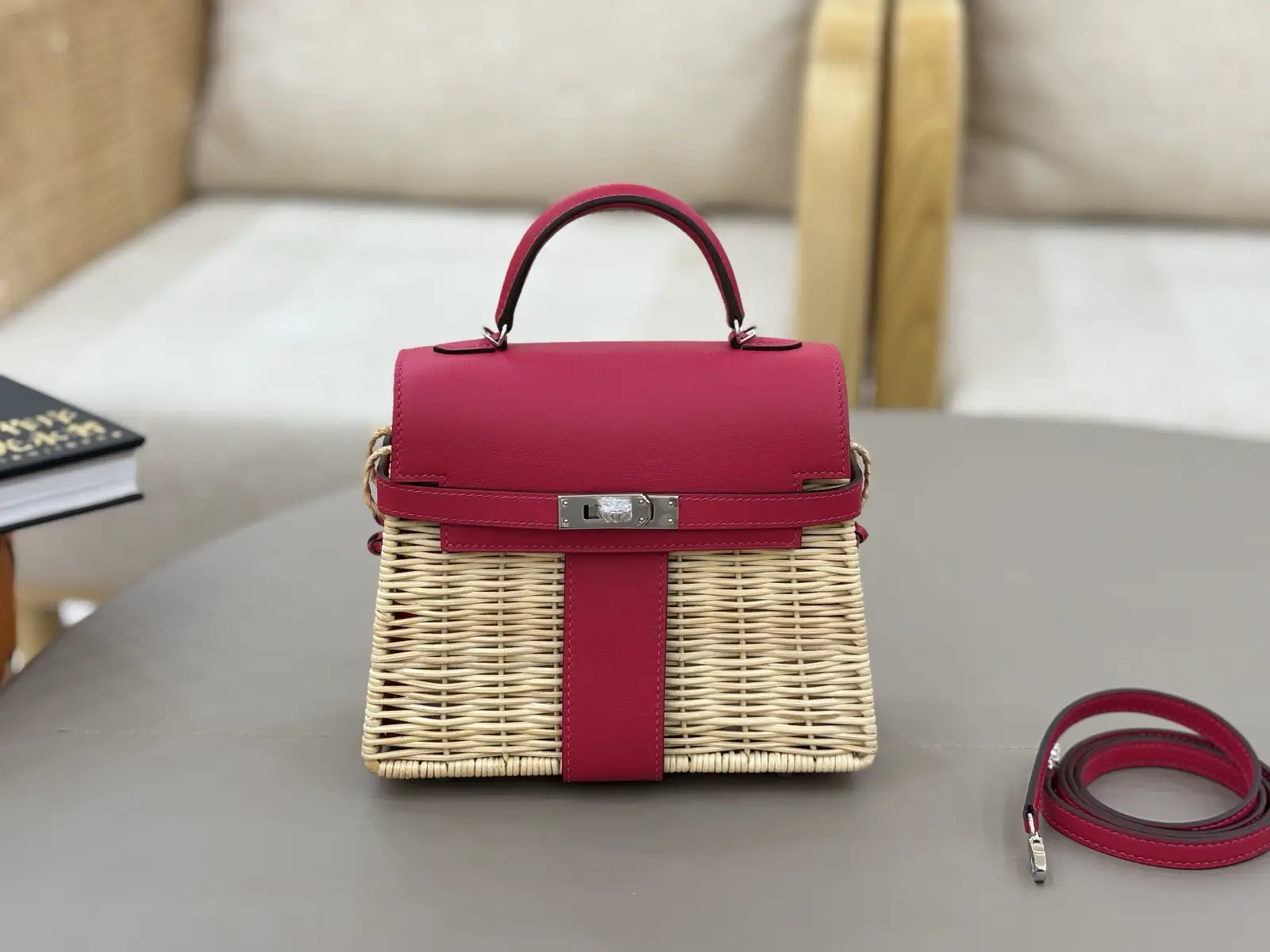 Hermès Mini Picnic Wicker Top Handle Bag image 1