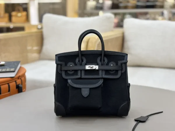 Hermès Black Cargo Top Handle Bag image 1