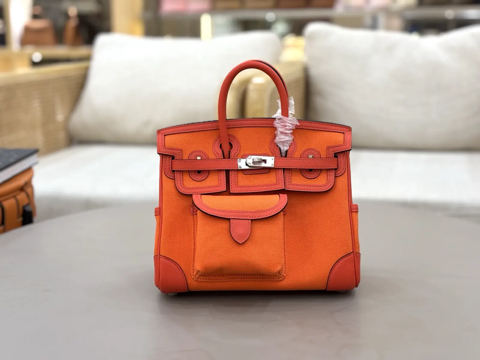 Hermès Orange Top Handle Bag image 1