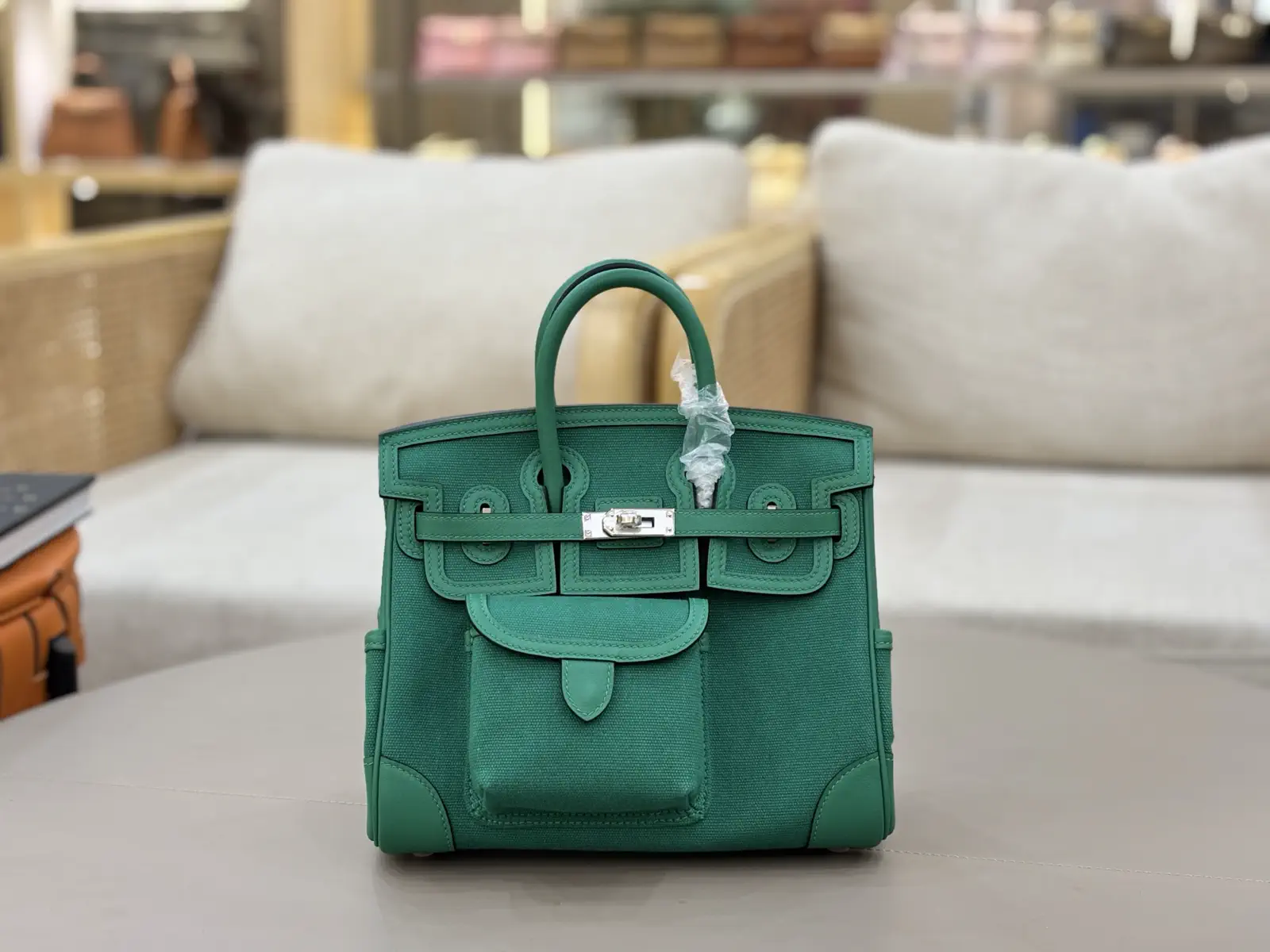 Green Cargo Top Handle Bag image 1