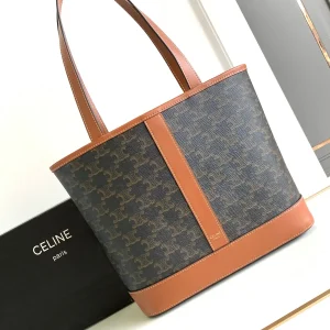 CELINE Cabas Small Triomphe Canvas Tote Bag image 1