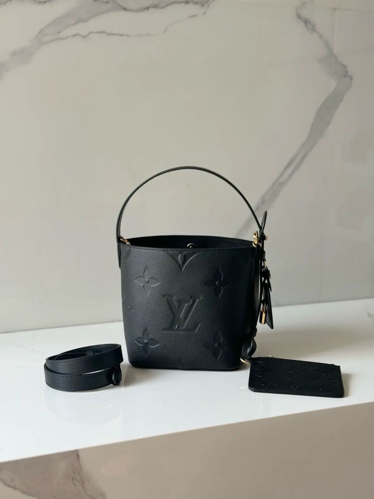 Louis Vuitton Black Monogram Bucket Bag image 1