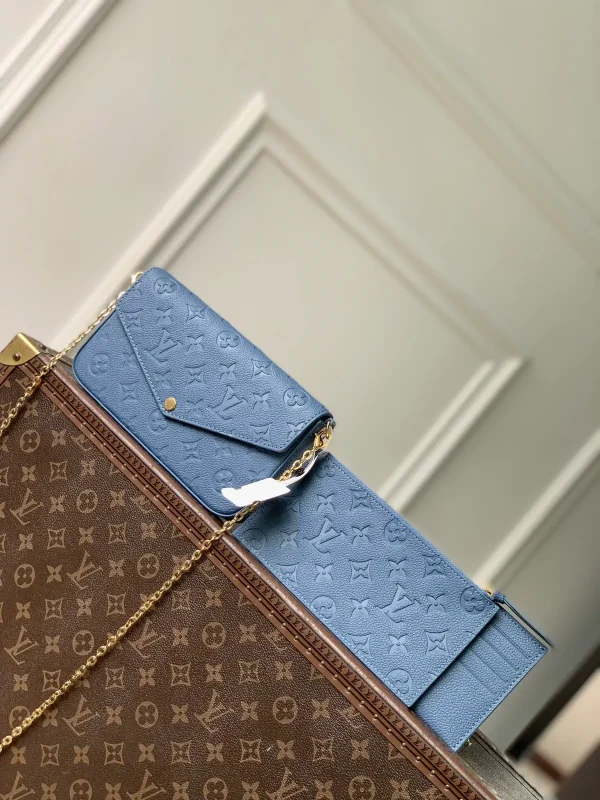 Louis Vuitton Pochette Félicie Blue Monogram Empreinte Chain Bag image 1