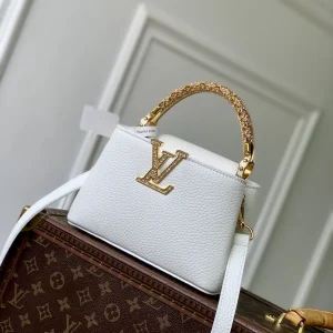 Louis Vuitton Capucines Mini White Taurillon Leather Bag image 1