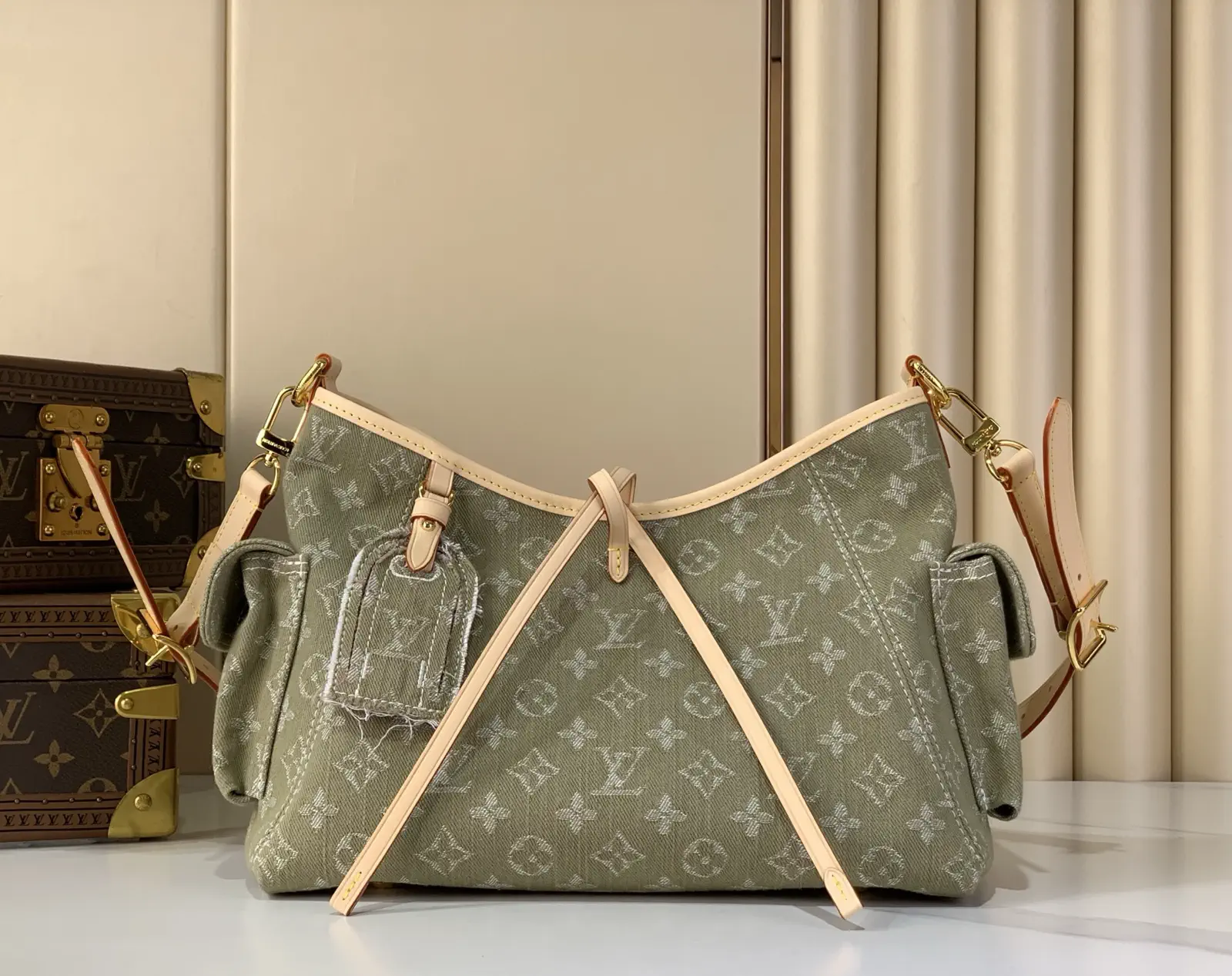 Louis Vuitton Carryall Cargo Monogram Denim Shoulder Bag image 1