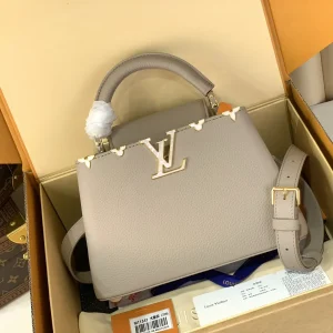 Louis Vuitton Capucines BB Top Handle Bag with Mother of Pearl Floral Details image 1