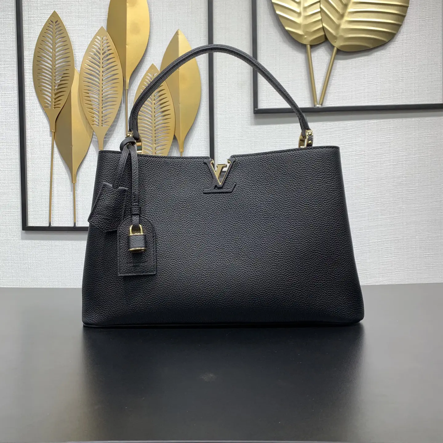 Louis Vuitton Capucines Black Top Handle Bag image 1