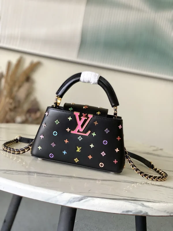 Louis Vuitton Capucines East-West Mini Bag with Colorful Monogram Studs image 1