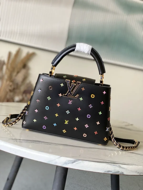 Louis Vuitton Capucines Multicolor Monogram Accent Top Handle Bag image 1
