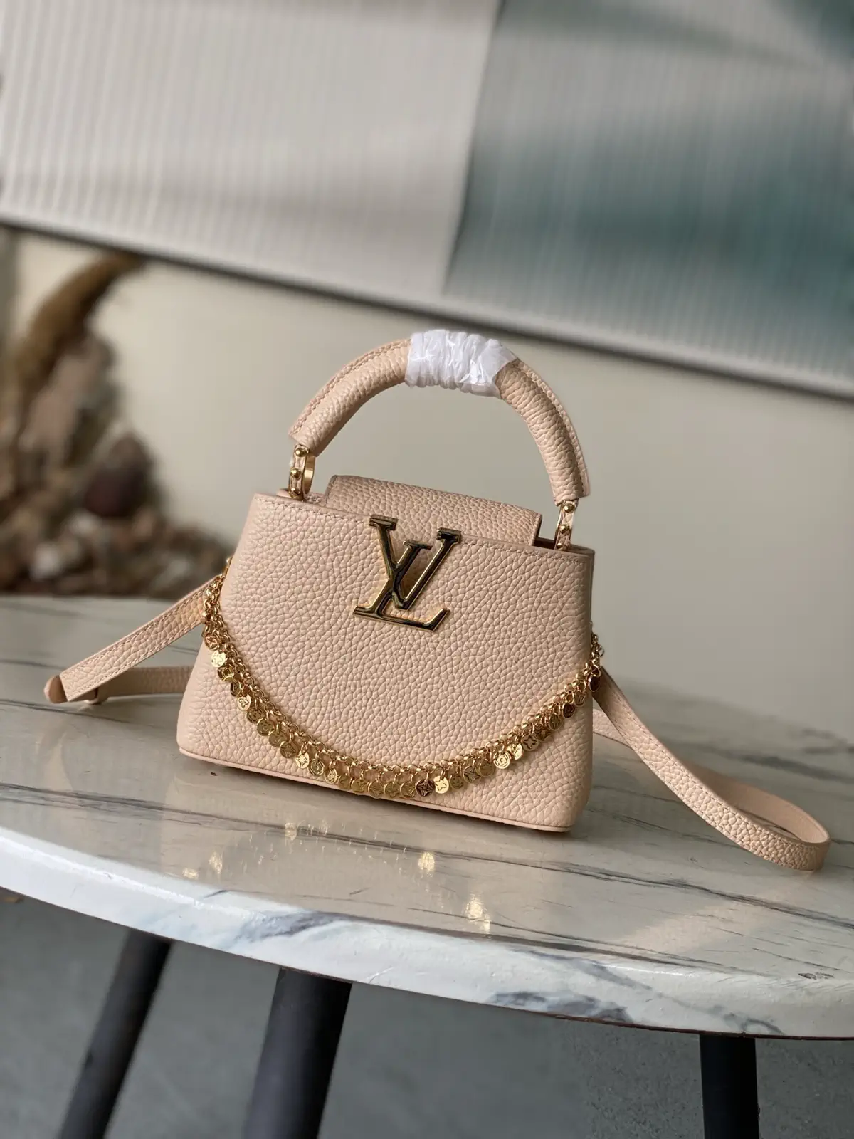 Louis Vuitton Capucines Mini Top Handle Bag with Charm Chain image 1