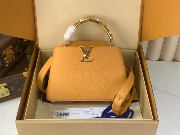 Louis Vuitton Capucines BB Top Handle Bag with Monogram Flower Handle image 1
