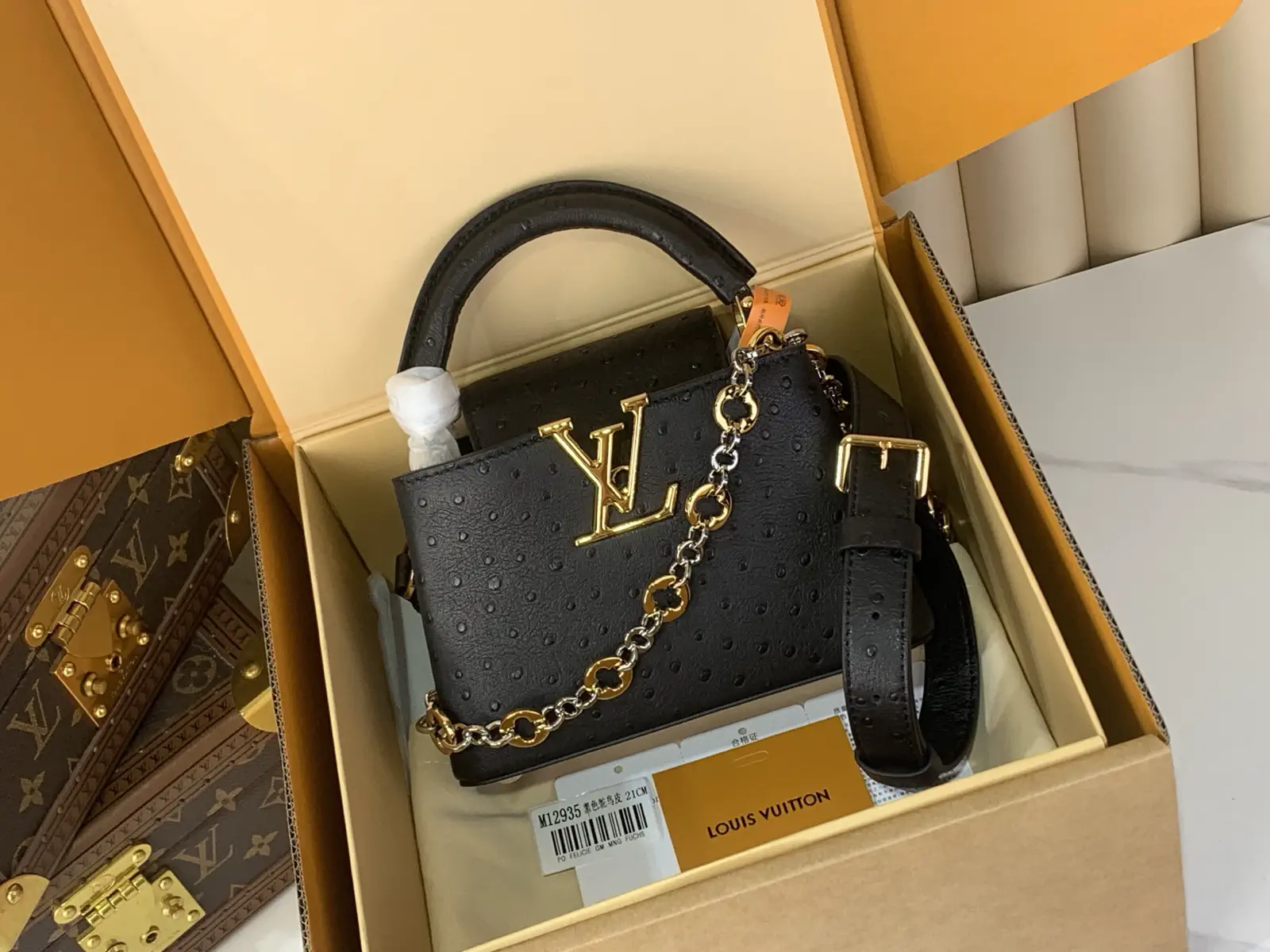 Louis Vuitton Black Capucines Mini Top Handle Bag image 1