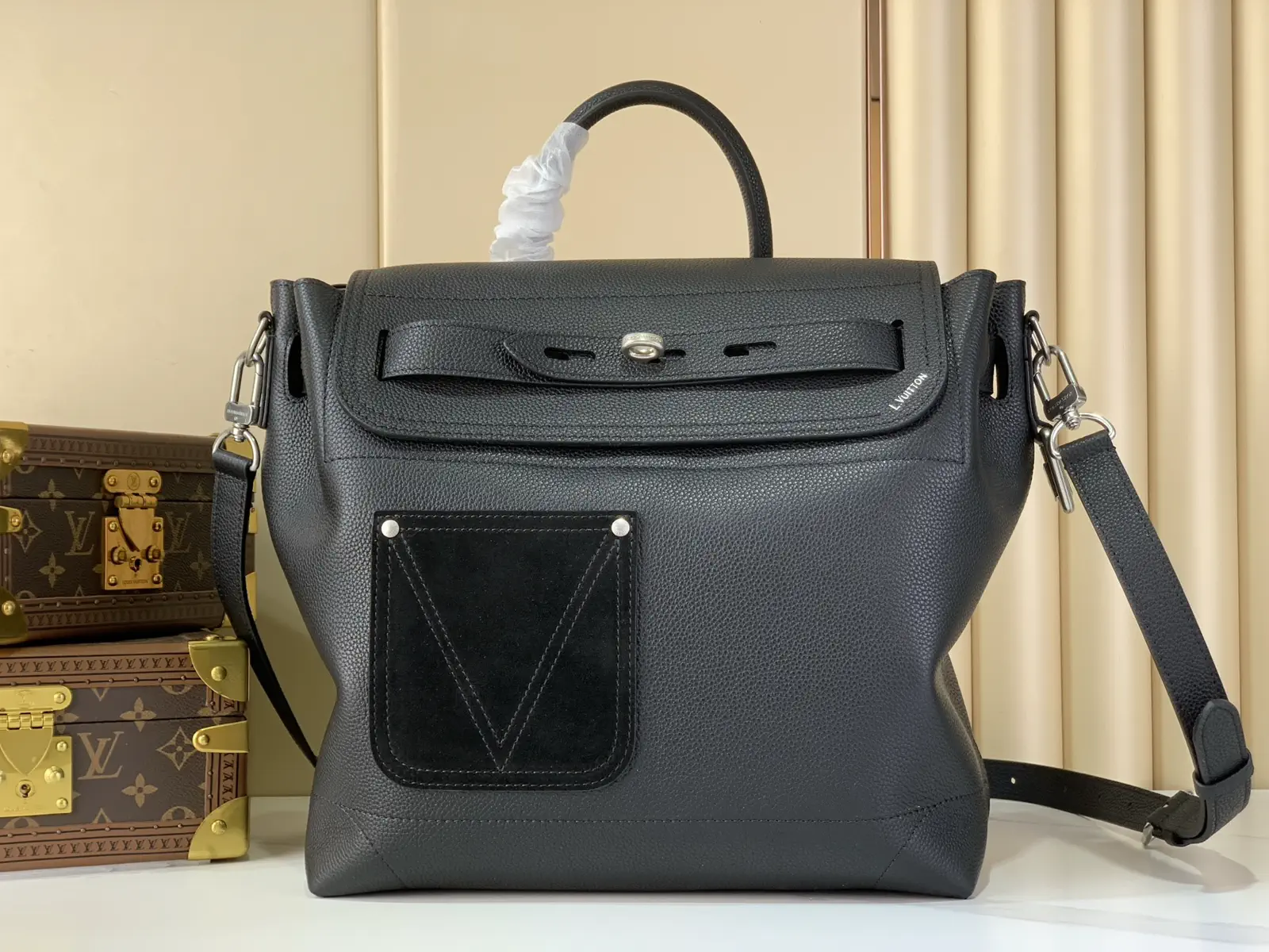 Louis Vuitton Steamer 30 Black Top Handle Bag image 1