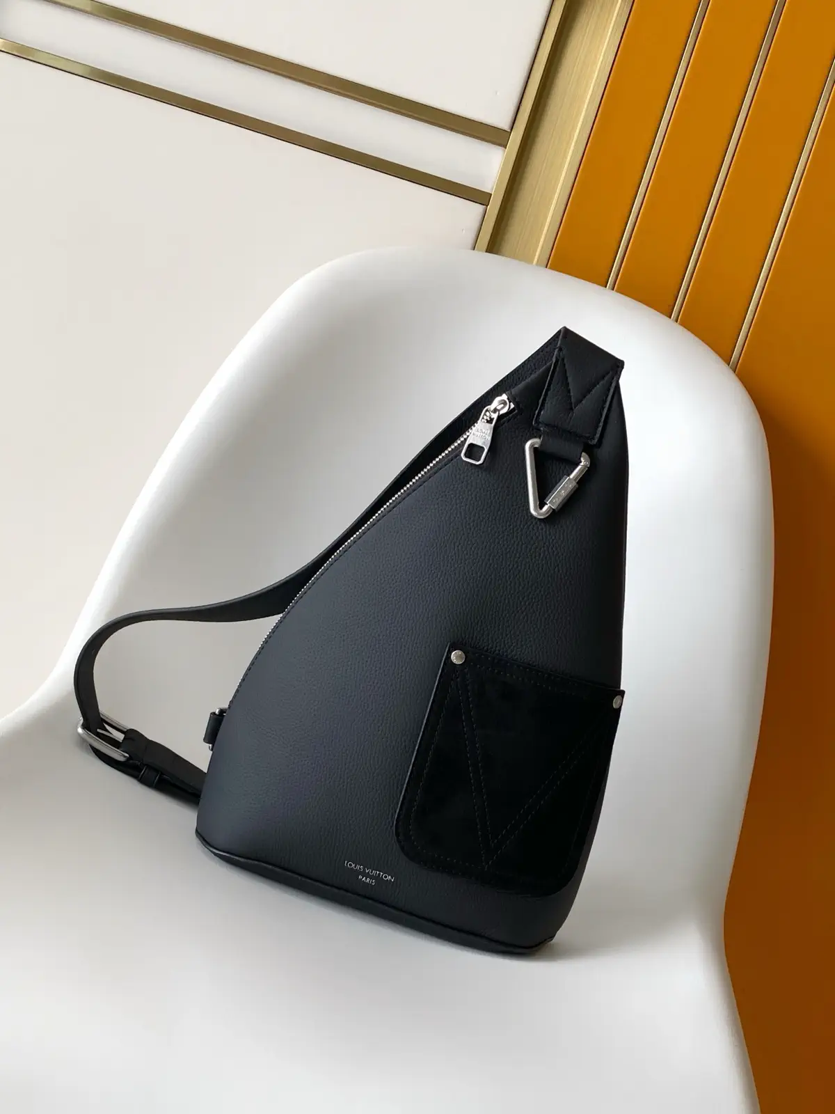 Louis Vuitton Delta Black Leather Sling Bag image 1