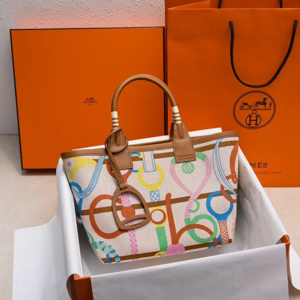 Hermès Printed Steeple Tote Bag 25cm image 1