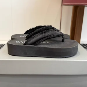 Balenciaga 26ss Summer Fringed Platform Flip Flops image 1