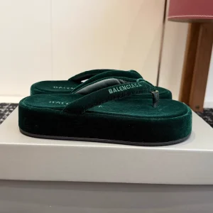 Balenciaga 26SS Summer Velvet Platform Flip Flops image 1