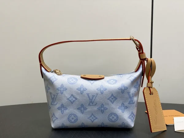 Louis Vuitton Light Blue Monogram Pochette Hills Shoulder Bag image 1