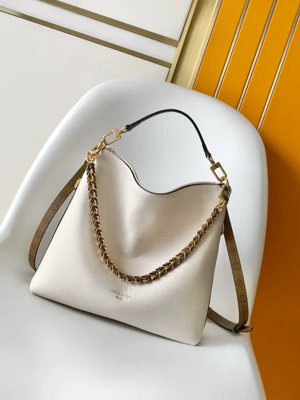 Louis Vuitton Cream Hobo Bag with Chain Strap image 1