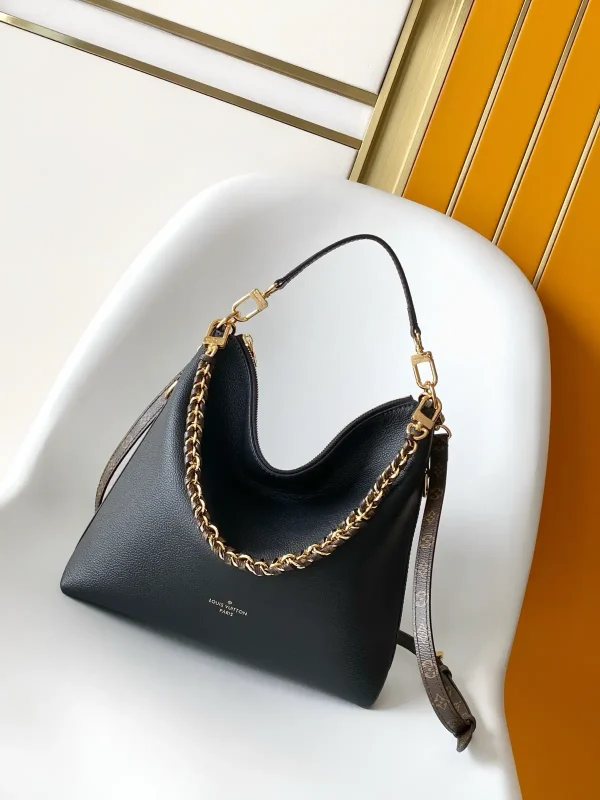 Louis Vuitton Black Multipass Hobo Bag with Chain Strap image 1