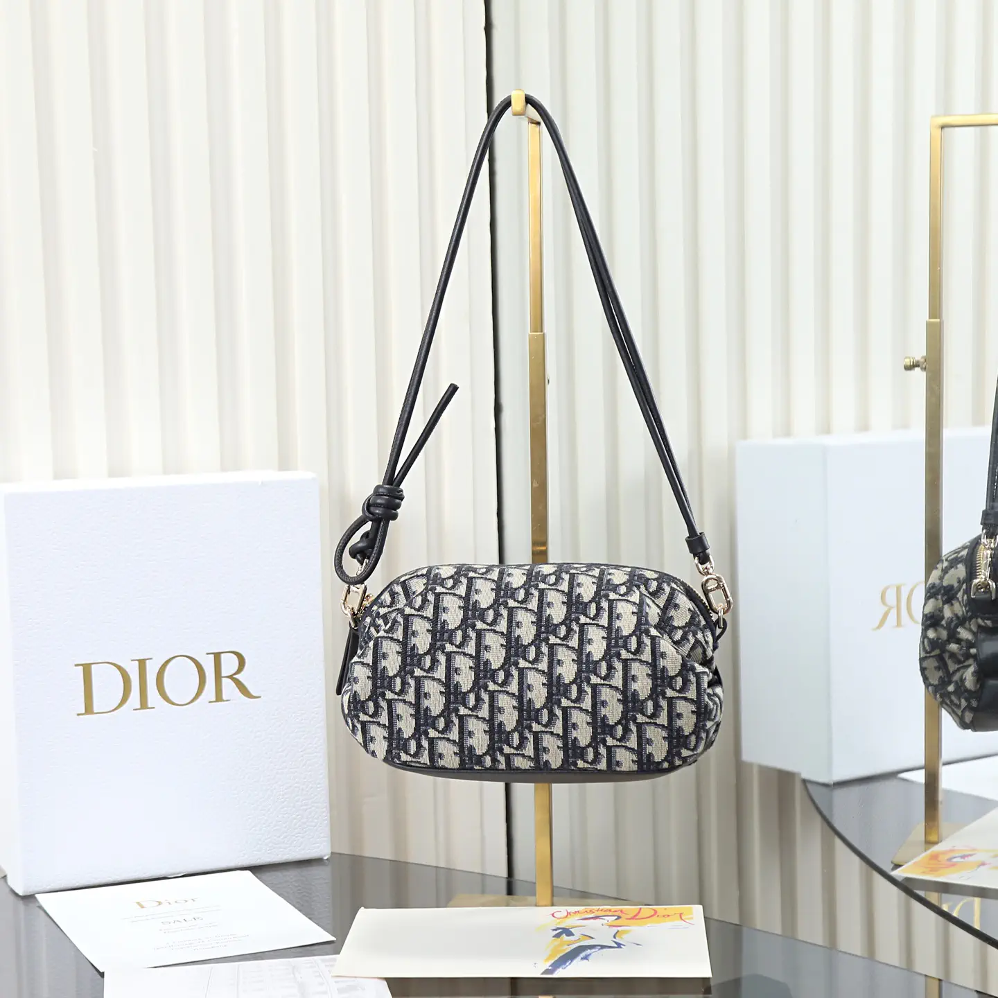Dior Oblique Print Bow Crossbody Bag image 1