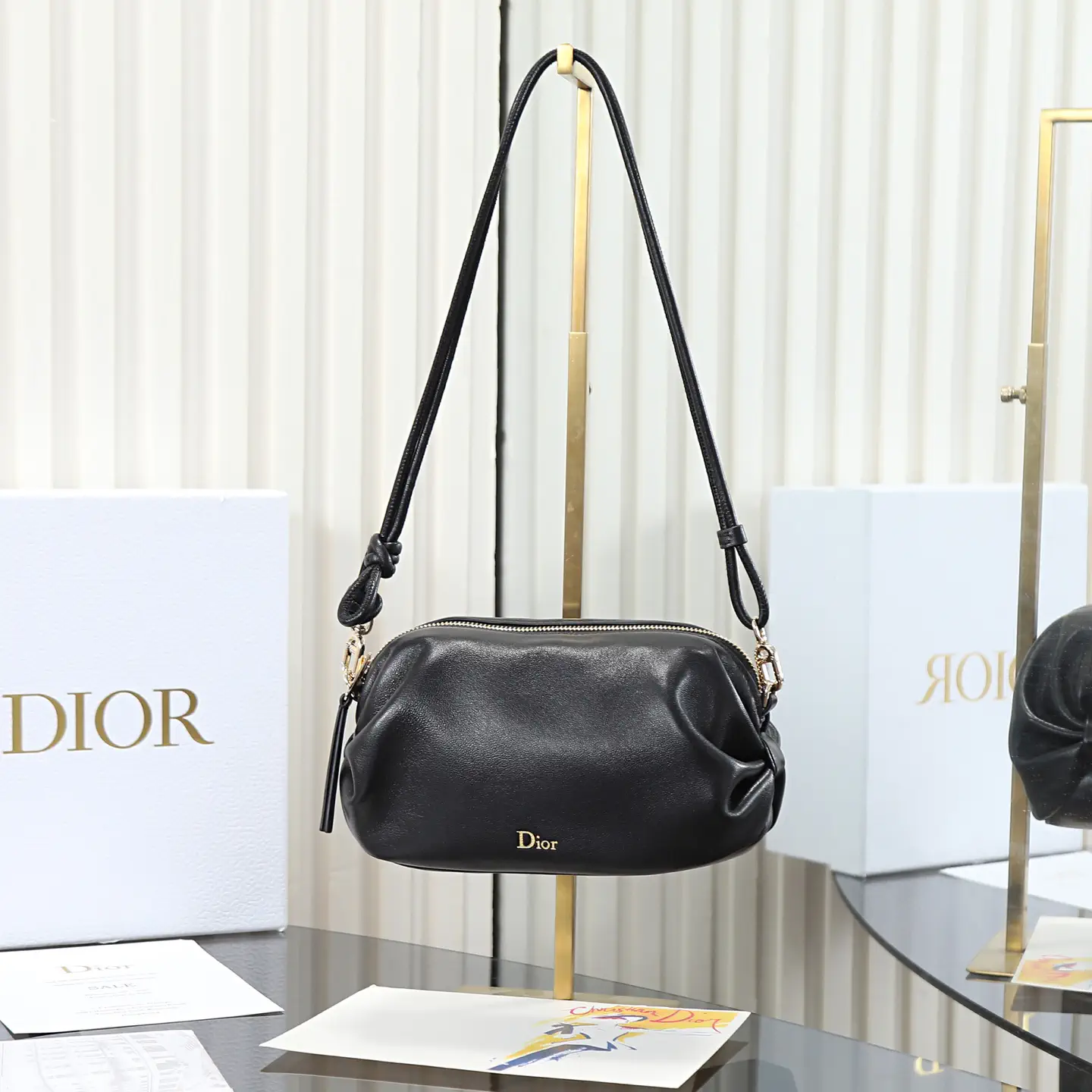 Dior Black Leather Crossbody Bag image 1