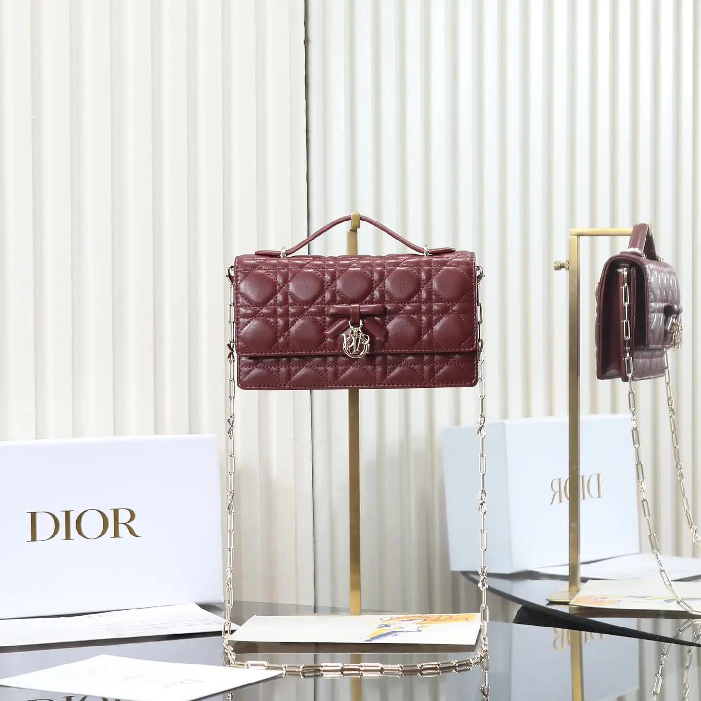 Dior Quilted Bow Chain WOC Bag image 1