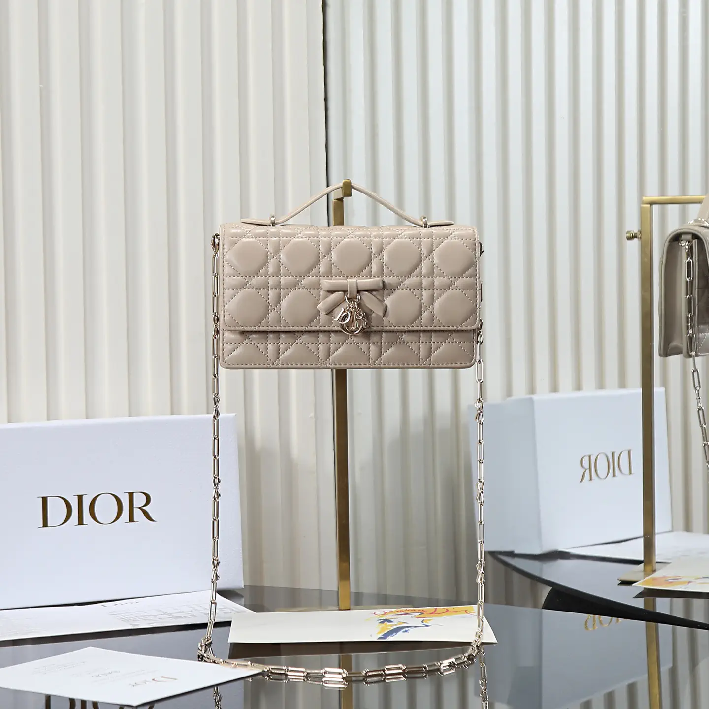 Dior Quilted Bow Chain WOC Bag image 1