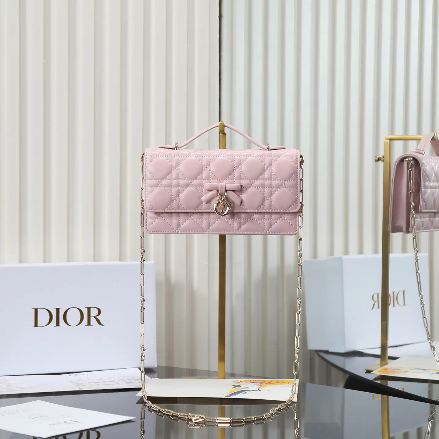 Dior Quilted Bow Chain WOC Bag image 1