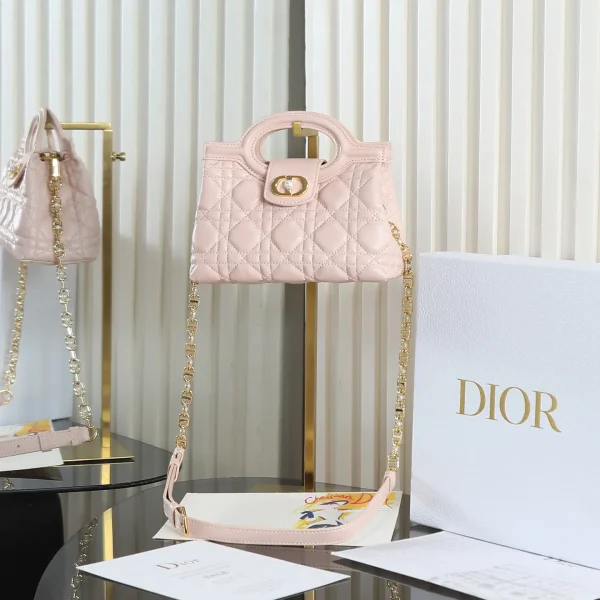 Dior Quilted Top Handle Bag with Chain Strap image 1