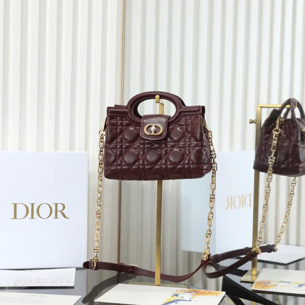 Dior Quilted Top Handle Bag with Chain Strap image 1