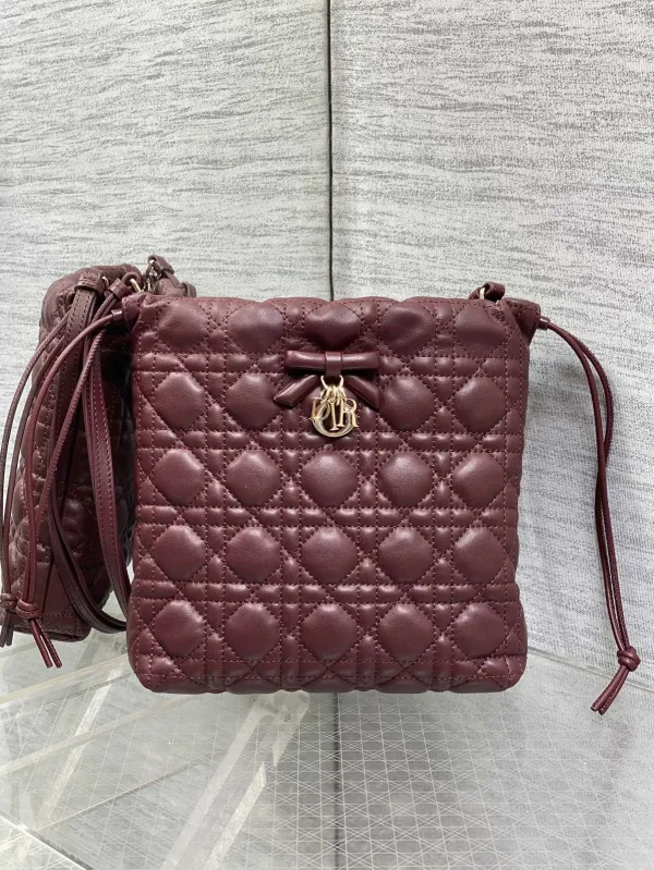 Dior Quilted Drawstring Bucket Bag image 1