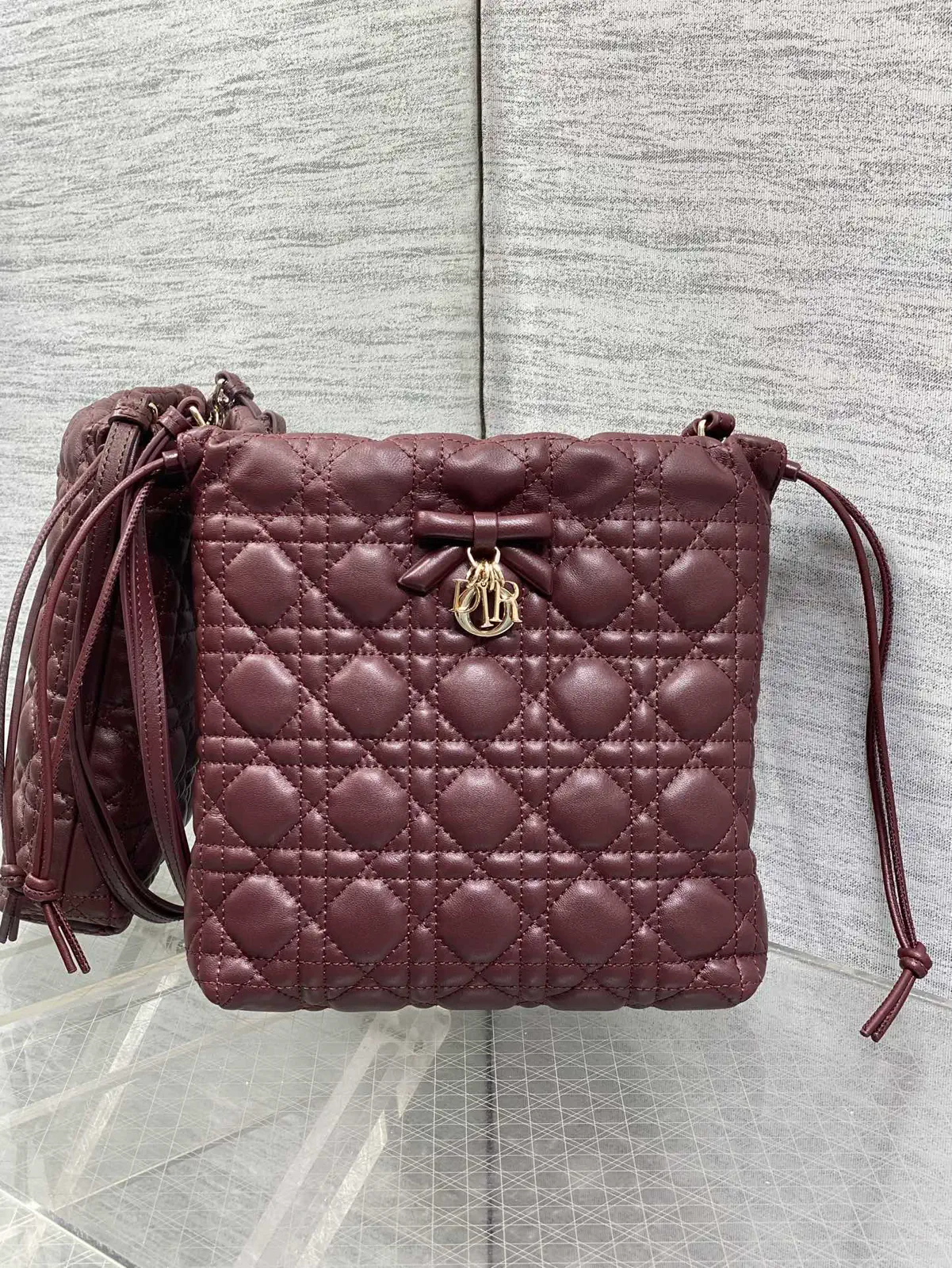 Dior Quilted Drawstring Bucket Bag image 1