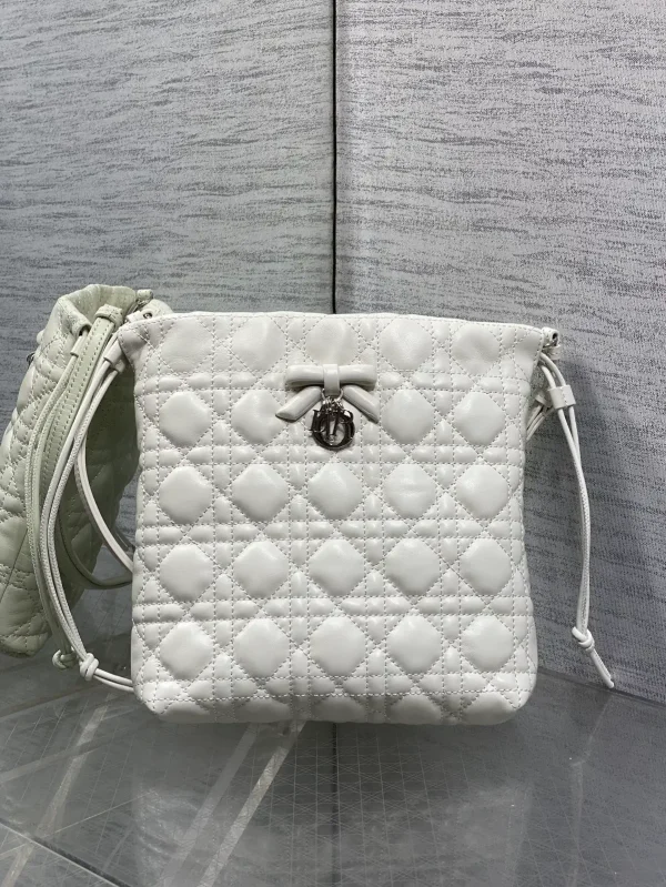 Dior Quilted Bucket Bag with Bow Charm image 1