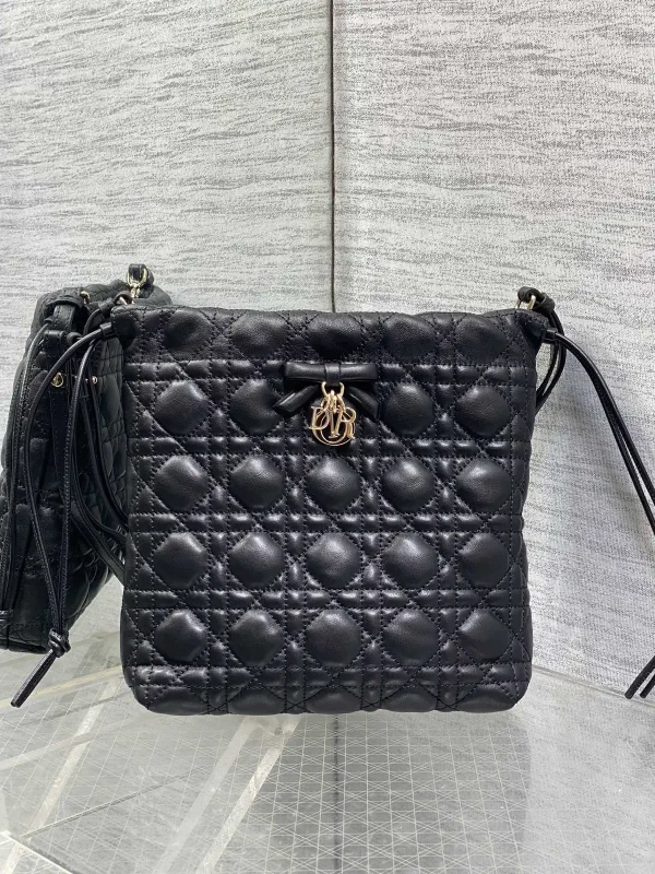 Dior Quilted Drawstring Bucket Bag image 1