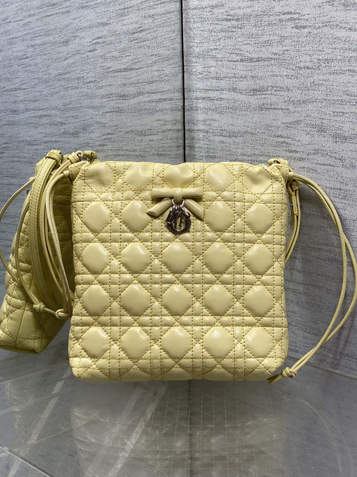 Dior Quilted Drawstring Bucket Bag image 1