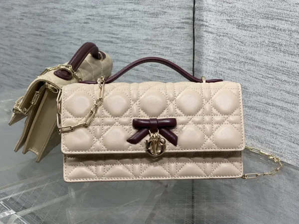 Dior Quilted Bow Charm Top Handle Bag image 1