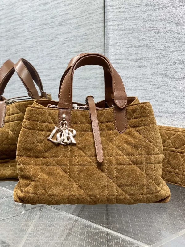 Dior Quilted Suede Top Handle Bag image 1