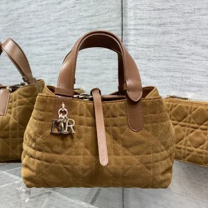 Dior Quilted Suede Top Handle Bag image 1