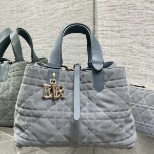 Dior Quilted Suede Top Handle Bag image 1