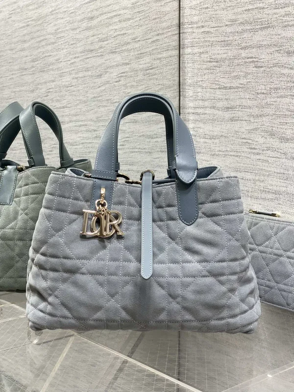 Dior Quilted Suede Top Handle Bag image 1